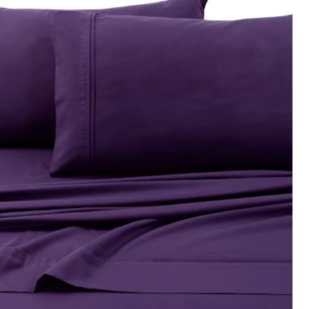 3 pc Twin Sheet Set Purple like new